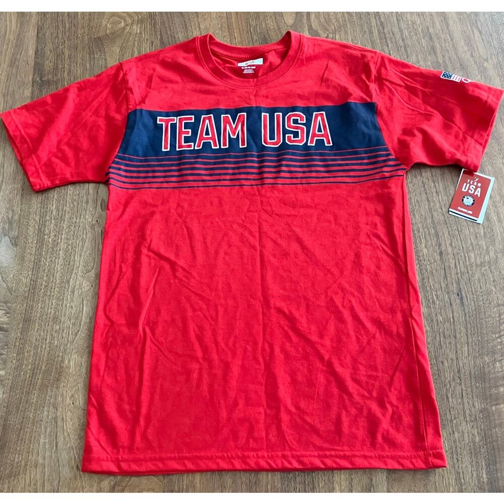 Team USA Olympic TShirt Red Short Sleeve Size XL 18/20 Official Licensed Apparel